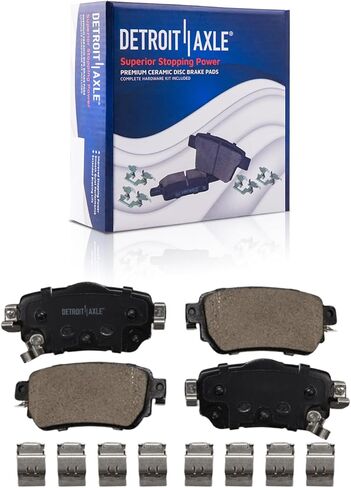 Detroit Axle - مجموعة الفرامل الخلفية لـ Ford 2015 2016 2017 F -150 فرامل السيارات الإلكترونية المحفورة والمنصات الفرامل قرص محفورة ومزودة بفرامل سيراميك مع استبدال الأجهزة: 13.23 "بوصة الدوار in Kuwait