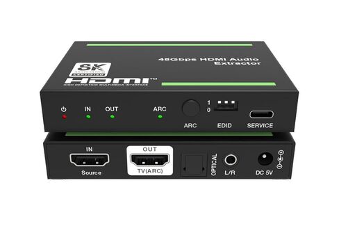 8K@60 HDMI Audio to eARC Audio Extractor/Adapter، صوت خارجي إلى Soundbar، متوافق مع SONOS ARC وBeam، يدعم 4K120 هرتز، HDR10+، Dolby Vision، Dolby Atmos، DTS:X Pass-Through in Kuwait