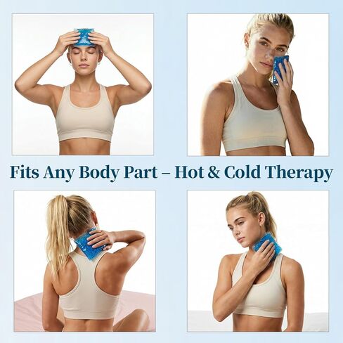 Small Gel Ice Pack – Cold Packs for Injuries and Everyday Relief, Gel Ice Packs Reusable for Sore Areas – Soft Flexible Ice Pack Reusable Design for Targeted Cooling Therapy and Convenience in Saudi Arabia