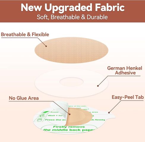 40 Pack Libre 3 Sensor Covers Waterproof, Breathable Adhesive Patches for Libre 3 Plus, with Easy-Peel Tab Pre-Cut Backing, Hypoallergenic & Latex-Free Overpatch for Long Stay Protection, Beige in Kuwait