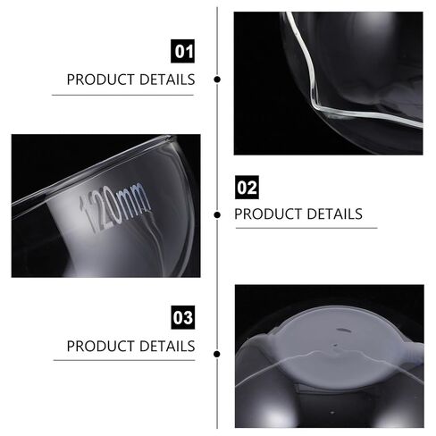 Holibanna Flat Bottom Glass Evaporating Dish Laboratory Evaporating Container Bowl with Spout Heat-Resistant Acid Alkali Resistant for Concentrating and Precipitates in Saudi Arabia