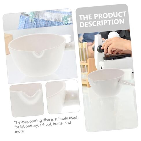 LIFKOME Ceramic Laboratory Evaporating Dish with Handle Acid Alkali Resistant Evaporation Basin for School Home Experiment Concentrating Drying Solid in Saudi Arabia
