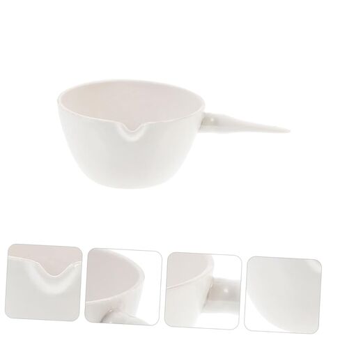 LIFKOME Ceramic Laboratory Evaporating Dish with Handle Acid Alkali Resistant Evaporation Basin for School Home Experiment Concentrating Drying Solid in Saudi Arabia