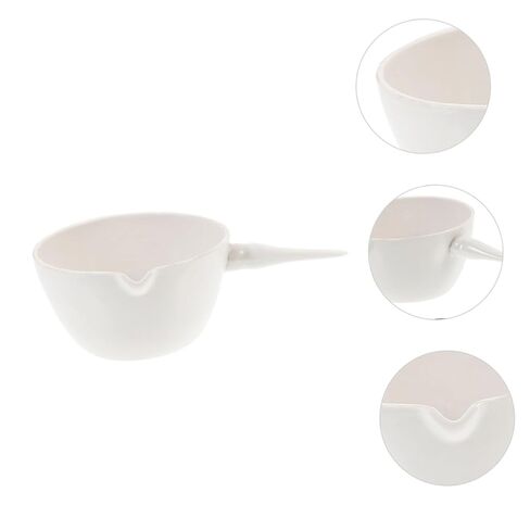 LIFKOME Ceramic Laboratory Evaporating Dish with Handle Acid Alkali Resistant Evaporation Basin for School Home Experiment Concentrating Drying Solid in Saudi Arabia