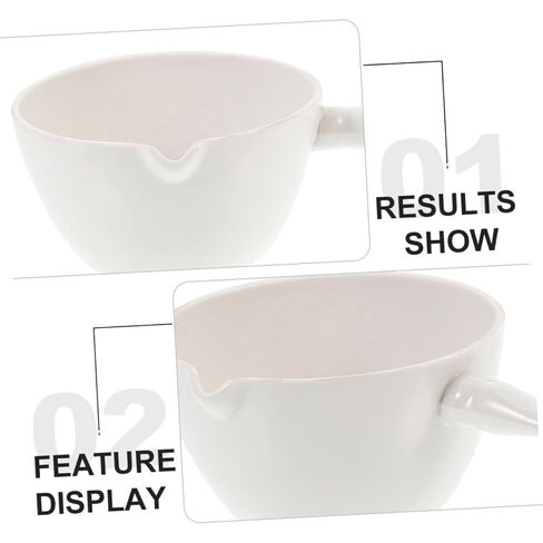 LIFKOME Ceramic Laboratory Evaporating Dish with Handle Acid Alkali Resistant Evaporation Basin for School Home Experiment Concentrating Drying Solid in Saudi Arabia