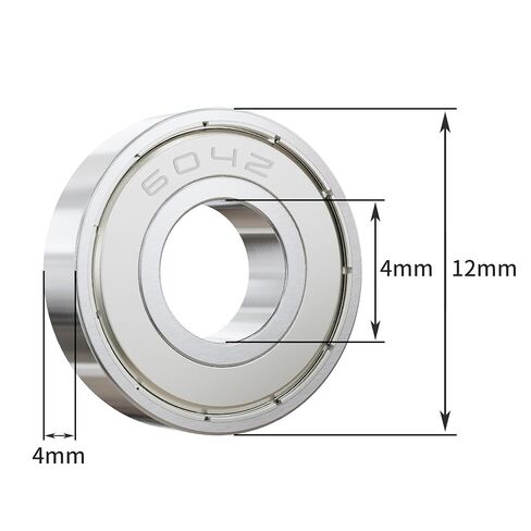 10Pcs 604ZZ Deep Groove Ball Bearings ID 4mm x OD 12mm x Width 4mm 604-2Z Double High Carbon Steel Seal Shielded Deep Groove Ball Bearings Miniature Bearing Industrial Bearing in Kuwait