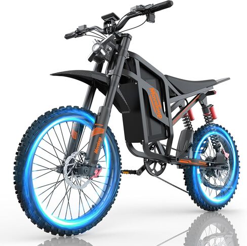 Electric Bike for Adults 3000W Peak 19" Fat Tire All Terrain Off-Road Tire 80/120 Miles 35 MPH Electric Dirt Bike - 48V 22.4/32 AH Battery Tested to UL 2849 Powered in Saudi Arabia