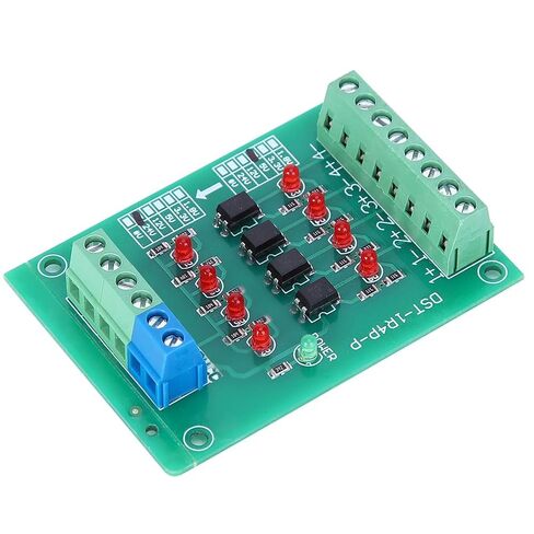 وحدة عزل Keenso Optocoupler، لوحة تحويل الجهد الكهربي لإشارة PLC ذات 4 قنوات، ومتينة، للحاسوب الصغير ذو الشريحة الواحدة وتحويل إشارات PLC، حزمة واحدة in Saudi Arabia
