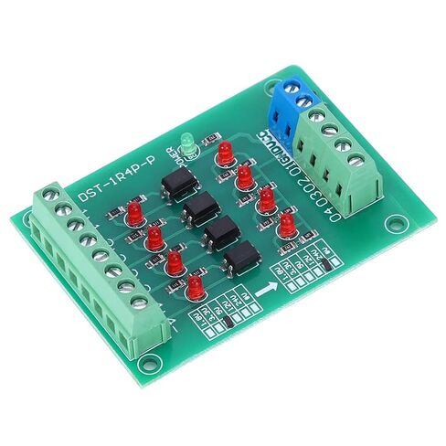 وحدة عزل Keenso Optocoupler، لوحة تحويل الجهد الكهربي لإشارة PLC ذات 4 قنوات، ومتينة، للحاسوب الصغير ذو الشريحة الواحدة وتحويل إشارات PLC، حزمة واحدة in Saudi Arabia