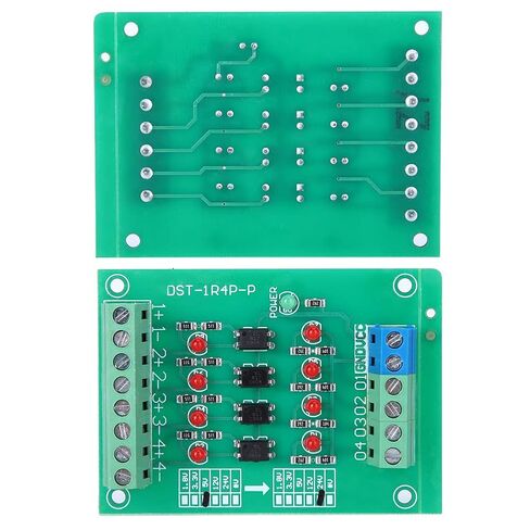 وحدة عزل Keenso Optocoupler، لوحة تحويل الجهد الكهربي لإشارة PLC ذات 4 قنوات، ومتينة، للحاسوب الصغير ذو الشريحة الواحدة وتحويل إشارات PLC، حزمة واحدة in Saudi Arabia