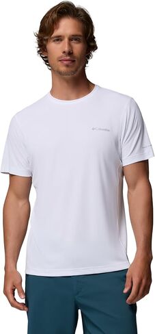 Columbia Men's Zero Rules Light Short Sleeve Crew, White, Medium in Saudi Arabia