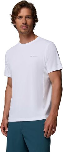 Columbia Men's Zero Rules Light Short Sleeve Crew, White, Medium in Saudi Arabia