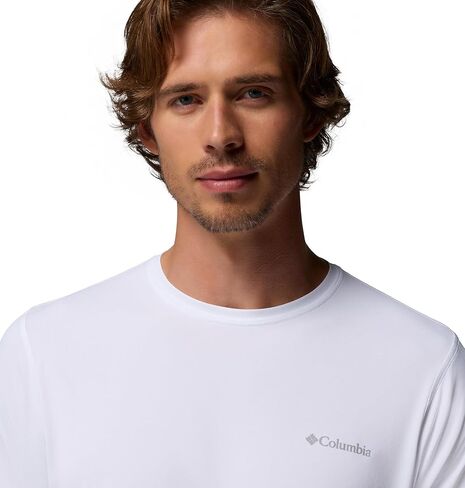 Columbia Men's Zero Rules Light Short Sleeve Crew, White, Medium in Saudi Arabia