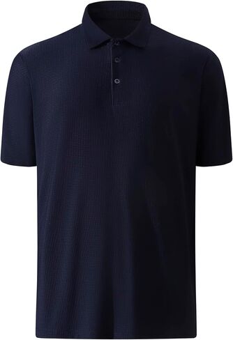 Mens Golf Shirt Short Sleeve Moisture Wicking Performance Solid Casual Collared Golf Polo Shirts for Men in Saudi Arabia