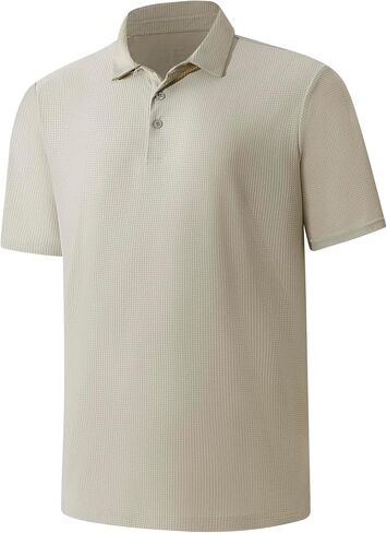 Mens Golf Shirt Short Sleeve Moisture Wicking Performance Solid Casual Collared Golf Polo Shirts for Men in Saudi Arabia