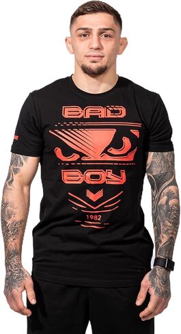 Bad Boy Mens Authentic MMA Fight T-Shirt (US, Alpha, Large, Regular, Regular) Black in Kuwait