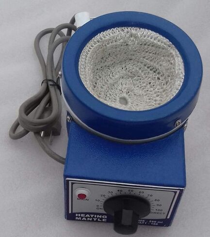 110v Heating Mantle 250mL for Round Bottom Flask 150 Watts Overall Size 20cms x 12.95cm x 12.7cms in Kuwait
