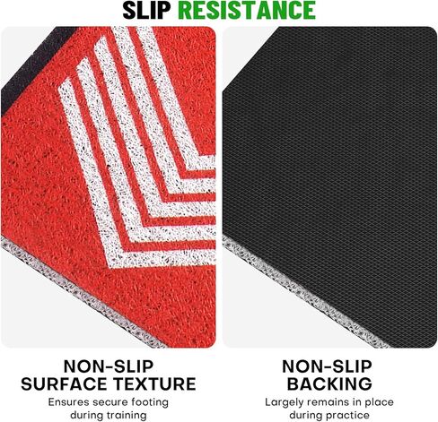 Softball Pitching Mat for Young People Beginner - Non-Slip Portable Baseball & Softball Training Mat for Hitting Practice - 54 x 12 inches Durable Batting Mat for Indoor/Outdoor Use in Kuwait