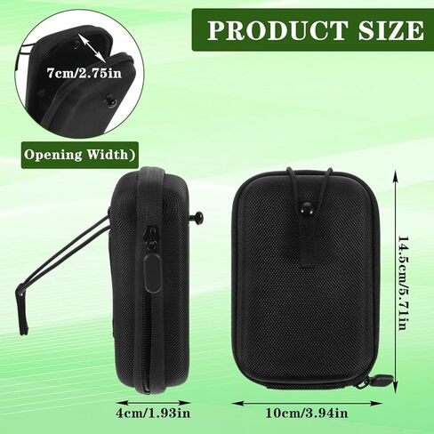 Universal Golf Rangefinder Case, Waterproof EVA Hard Shell Protective Storage Rangefinder Pouch, Shockproof Golf Range Finder Case with Zipper and Belt Clip(Black) in Saudi Arabia