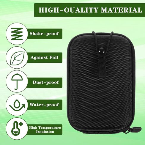 Universal Golf Rangefinder Case, Waterproof EVA Hard Shell Protective Storage Rangefinder Pouch, Shockproof Golf Range Finder Case with Zipper and Belt Clip(Black) in Saudi Arabia