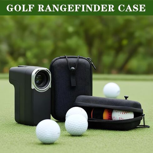 Universal Golf Rangefinder Case, Waterproof EVA Hard Shell Protective Storage Rangefinder Pouch, Shockproof Golf Range Finder Case with Zipper and Belt Clip(Black) in Saudi Arabia