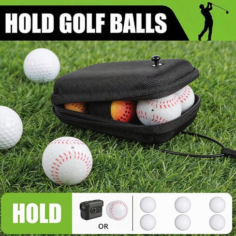 Universal Golf Rangefinder Case, Waterproof EVA Hard Shell Protective Storage Rangefinder Pouch, Shockproof Golf Range Finder Case with Zipper and Belt Clip(Black) in Saudi Arabia