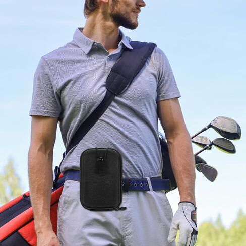 Universal Golf Rangefinder Case, Waterproof EVA Hard Shell Protective Storage Rangefinder Pouch, Shockproof Golf Range Finder Case with Zipper and Belt Clip(Black) in Saudi Arabia