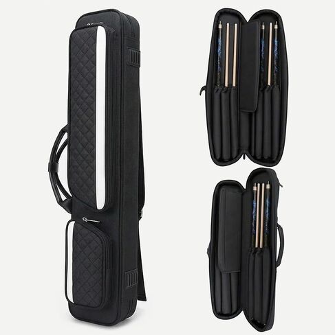 Pro 7-Hole Pool Cue Case - 3x4 Large Capacity Billiard Bag for 1/2 Jointed Cues (3 Butts + 4 Shafts) | Water-Resistant Diamond-Quilted Oxford | Reinforced Ergo-Handles & Shoulder Strap in Saudi Arabia