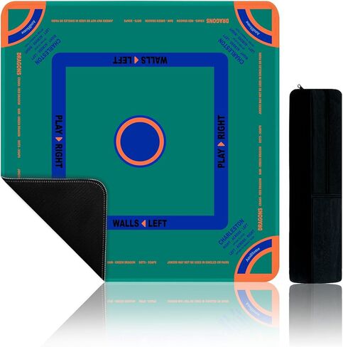 حصيرة ماجونج، مفرش طاولة ماجونج، حقيبة حمل سوداء، غطاء طاولة مضاد للانزلاق وتقليل الضوضاء لجونج، البوكر، ألعاب البطاقات، الدومينو، ألعاب الطاولة، بساط مقاوم للانزلاق (وردي - 31.5 بوصة) in Kuwait