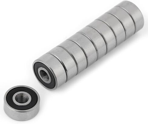 10pcs 623-2RS Deep Groove Ball Bearings ID 3mm, OD 10mm, Width 4mm Miniature Double Seal Small Bearings, Mini Ball Bearings Sealed Steel Z1 (P0), ABEC 1 in Saudi Arabia