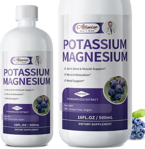 2 Pack Potassium Magnesium Supplement Liquid - High Absorption Calm Magnesium Complex 500mg & Potassium 99mg Plus Calcium, Vitamin D3, Zinc for Leg Cramps & Bone & Energy & Immune Support - 4 Fl oz in Kuwait