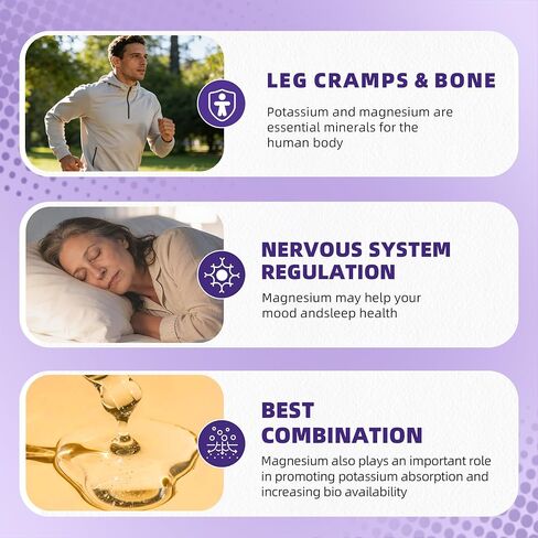 2 Pack Potassium Magnesium Supplement Liquid - High Absorption Calm Magnesium Complex 500mg & Potassium 99mg Plus Calcium, Vitamin D3, Zinc for Leg Cramps & Bone & Energy & Immune Support - 4 Fl oz in Kuwait