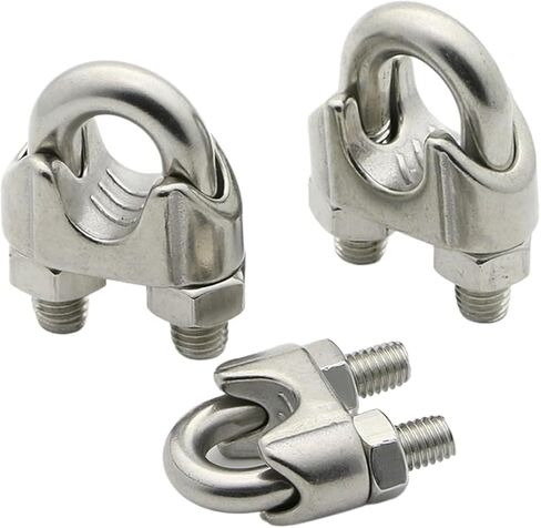 الفولاذ المقاوم للصدأ U نوع المشبك، 1PCS، 304 سلك حبل كليب M2-M32 كابل البراغي تزوير الأجهزة المشابك. (M4-304) in Kuwait