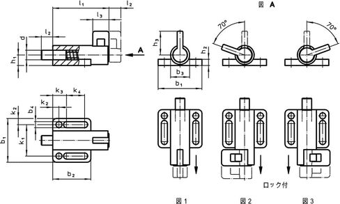 22120.1220 Locking Bolt with Screw-On Flange, Horizontal/with Locking Mechanism, Right | D = 8 mm / L2 Min.=10 mm in Kuwait