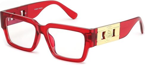 FEISEDY Retro Trendy Rectangle Blue Light Glasses for Women Men, Classic Narrow Square Eyewear Frame B0365 in Saudi Arabia