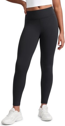 CRZ YOGA Fleece Lined Full Length Leggings for Girls - Matte Casual Athletic High Waist Pants Thermal Winter Warm Teen in Saudi Arabia