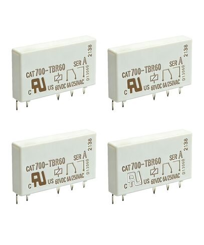 4Pcs CAT700-TBR60 5-Pin Industrial Relay Compatible with Control Panels, Automation Systems & Electrical Cabinets,60VDC 6A/250VAC in Kuwait