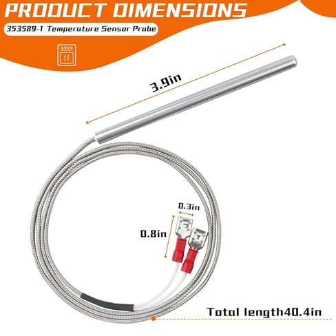 353589-1 Temperature Sensor Probe Fits for Vulcan Hart Commercial Ovens, Compatible with Samsung & LG Range Ovens, Replaces 00-353589-00001 44-1235 VH353589-1 in Kuwait