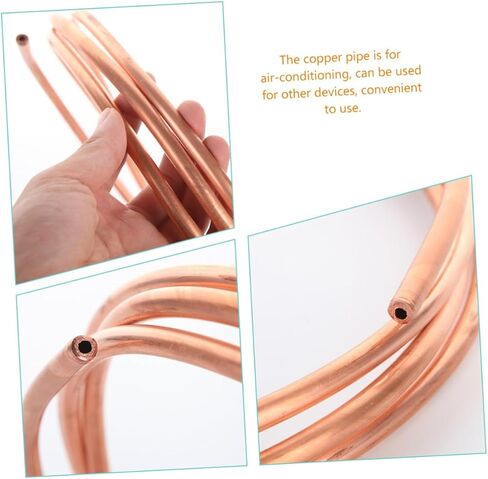 2pcs Soft Coil Copper Tubing 4mm Outer Diameter 0.5mm Wall Thickness 2m Length Refrigeration and Air Conditioner Copper Tube for Hvac and Freezer Systems in Saudi Arabia