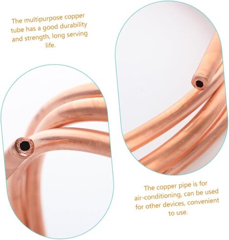 Didiseaon 2pcs Soft Copper Tubing Coil 4x0.5mm Refrigeration Copper Tube for Air Conditioner and Freezer 2m Length Thin Wall with 3mm Inner Diameter in Saudi Arabia