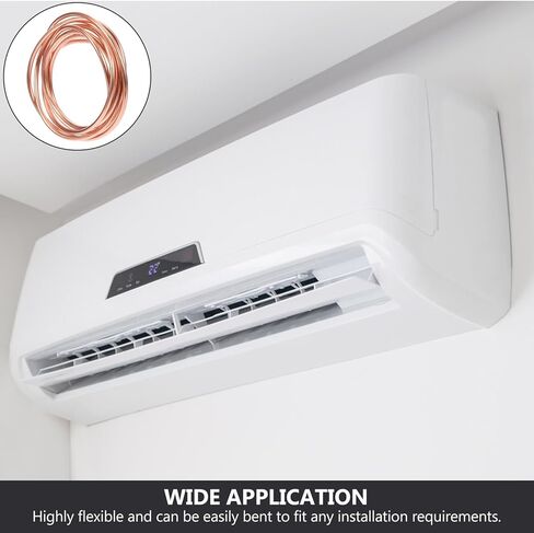 Soft Copper Tube 4mm X 0.5mm Wall 2m Coil Refrigeration Tubing for Air Conditioner and Freezer Replacement, Thin Wall Copper Tubing for Hvac Repair in Kuwait