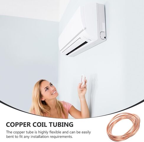 Soft Copper Tube 4mm X 0.5mm Wall 2m Coil Refrigeration Tubing for Air Conditioner and Freezer Replacement, Thin Wall Copper Tubing for Hvac Repair in Kuwait