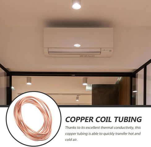 Soft Copper Tube 4mm X 0.5mm Wall 2m Coil Refrigeration Tubing for Air Conditioner and Freezer Replacement, Thin Wall Copper Tubing for Hvac Repair in Kuwait