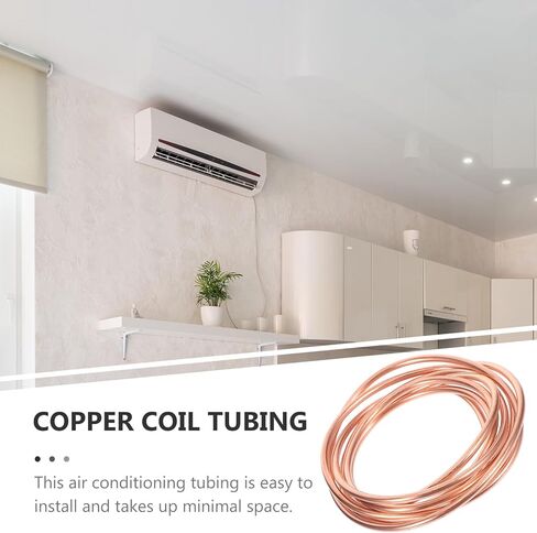 Soft Copper Tube 4mm X 0.5mm Wall 2m Coil Refrigeration Tubing for Air Conditioner and Freezer Replacement, Thin Wall Copper Tubing for Hvac Repair in Kuwait