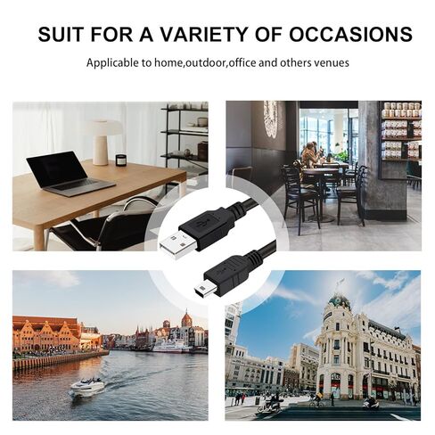 كابل ميكروفون أزرق بديل من Odonm لـ Blue Yeti، Yeti Pro، Snowball iCE ميكروفون MIC سلك طاقة نقل البيانات (6FT) in Kuwait