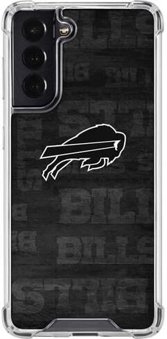 Skinit Clear Phone Case Compatible with Galaxy S22 - Officially Licensed NFL Buffalo Bills Black & White Design in Saudi Arabia