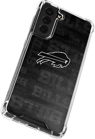 Skinit Clear Phone Case Compatible with Galaxy S22 - Officially Licensed NFL Buffalo Bills Black & White Design in Saudi Arabia