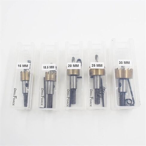 5 قطعة HSS هول المنشار لقمة ثقب الفولاذ المقاوم للصدأ سبائك معدنية طحن مثقاب مجموعة 16/18.5/20/25/30 مللي متر in Kuwait