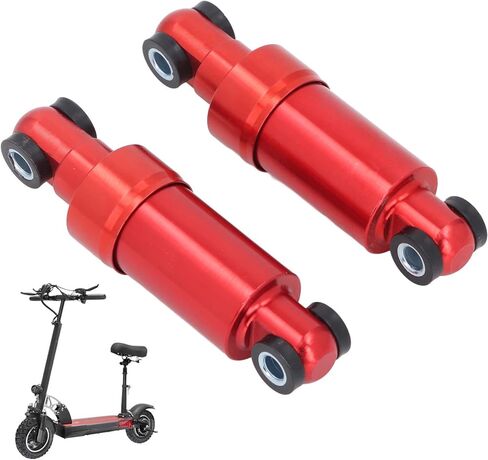 1 Pair Electric Scooter Rear Shock Absorber, 10in Suspension System, Heavy Duty Spring Damping for Folding EScooters, Universal Fit Replacement Part (Red) in Saudi Arabia