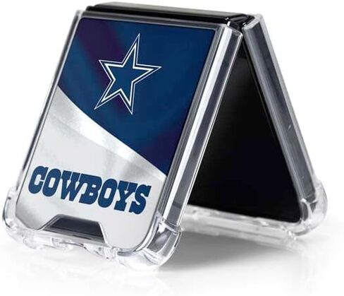 Skinit Clear Phone Case Compatible with Galaxy Z Flip5 5G - Officially Licensed NFL Dallas Cowboys Design in Saudi Arabia
